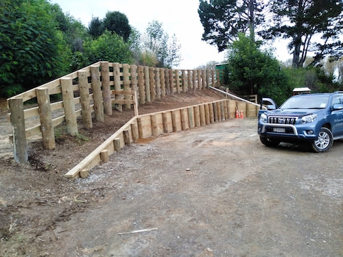 timber retaining walls and farm fencing